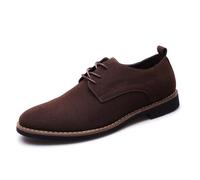 Leather Shoes Men's Black Business Shoes Black Men's Leather Loafers Non-Slip Oxford Shoes Waterproof Derby Shoes Comfort Suit Shoes Elegant Lace-Up Shoes, brown, 9 UK
