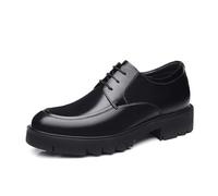 Leather Shoes Men's Black Suit Shoes Increase 8 cm Oxford Derby Shoes Men's Elevator Wedding Shoes Lace-Up Shoes Business Lace-Up Work Shoes Height Increase Shoes for Men 37-44, black, 5 UK