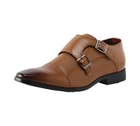 Leather Shoes Men's Retro Business Shoes Men's Leather Wedding Shoes Slip On Suit Shoes Lace Shoes Work Shoes with Buckles Casual Shoes Waterproof Non-Slip Outdoor Shoes, a, 9.5 UK