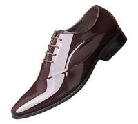 Leather Shoes Men's Summer Business Shoes Comfortable Formal Shoes Wedding Shoes Lightweight Black Genuine Leather Lightweight Comfortable Dress Shoes Non-Slip Party Shoes Elegant Walking Shoes, brown