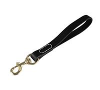 Leather Short Dog Leash,11.4'' Pet Traffic Lead with 360º Heavy Duty Metal Hook for Large Medium Dogs Training Walking