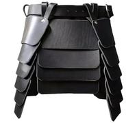 Leather Skirt, Viking Skirt Medieval PU Leather Waist Armor Wide Belt Thigh Armor Mercenary Knights with Belt Gothic Retro Medieval Costume for Cosplay Party