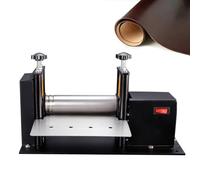 Leather Skiver Peeler Machine, Electric Laminating Tool, Adjustable Pressure Roller, 45 RPM, Desktop Auto Bonding Machine for Leather and Paper Craft