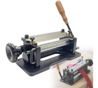 Leather Skiving Machine, Manual Edge Skiver with Side Lock Mechanism, Max Thinning Width 80mm, Adjustable Thickness, Stainless Steel for Leather Craft Projects