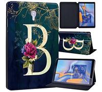 Leather slim lightweight Stand Cover Case for Samsung Galaxy Tab A 10.5 T590 T595 Case (Model: SM-T590 SM-T595), Cover with Stand Function (flowerB)