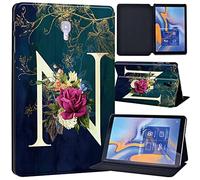 Leather slim lightweight Stand Cover Case for Samsung Galaxy Tab A 10.5 T590 T595 Case (Model: SM-T590 SM-T595), Cover with Stand Function (flowerN)