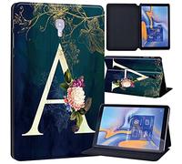 Leather slim lightweight Stand Cover Case for Samsung Galaxy Tab A 10.5 T590 T595 Case (Model: SM-T590 SM-T595), Cover with Stand Function (flowerA)