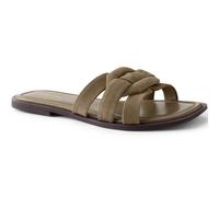 Leather Slip-on Sandals lands end Khaki 7