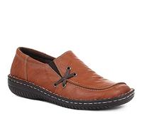 Leather Slip On Shoes - Tan Size 8