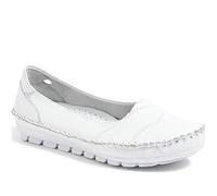 Leather Slip-On Shoes - White Size 9