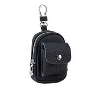 Leather Small Backpack Keychain, with Lightweight Design, 11x8x3.5cm, Travel Coin Purse, Compact Storage Pouch, Multi-Compartment, for Coin, Cosmetics