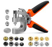 Leather Snaps & Fasteners Kit - 17mm Snap Button Kit with Press Pliers, 40 Sets, 4 Colors, Metal Leather Buttons for Fabric, Clothes, Jackets, Purse, Bags