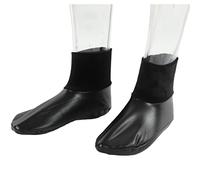 Leather Socks, 2Pairs Unisex Muslim Sock Islamic Thermal Prayer Winter Warm Socks Khuffy Leather Black Socks for Men Women 35-40(Elastic Version)
