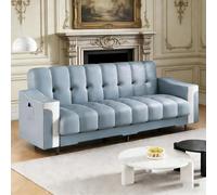 Leather Sofa Bed, Compact Folding Sofa for Small Spaces, Ideal for Rental Apartments and Offices, Popular Internet Style