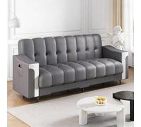Leather Sofa Bed, Compact Folding Sofa for Small Spaces, Ideal for Rental Apartments and Offices, Popular Internet Style