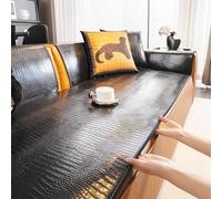 Leather Sofa Cushion, Waterproof Vintage PU Leather Couch Cover, Wipe Clean Leakproof Sectional Couch Covers, Anti-Slip, Non-Stick Hair, Furniture Protector for Pet Cat,06,30 * 50 (pillow cover)