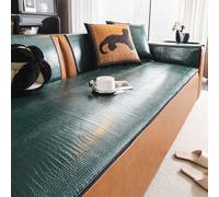 Leather Sofa Cushion, Waterproof Vintage PU Leather Couch Cover, Wipe Clean Leakproof Sectional Couch Covers, Anti-Slip, Non-Stick Hair, Furniture Protector for Pet Cat,04,78 * 240cm