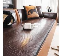 Leather Sofa Cushion, Waterproof Vintage PU Leather Couch Cover, Wipe Clean Leakproof Sectional Couch Covers, Anti-Slip, Non-Stick Hair, Furniture Protector for Pet Cat,05,58 * 210cm