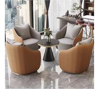 Leather Sofa Set with Coffee Table - Modern 4-Piece Living Room Furniture for Beauty Salons, Reception Areas, Hotel Lobbies, and Offices