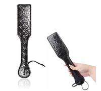 Leather Spanking Paddle Sex Play Lightweight Durable BDSM Leather Flogger | Faux Leather Racket Whip Erotic Flogger Flirt Sex Toy Play Fetish Cosplay Adults Sex Play Roleplay Training Flirting Tool