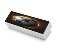 Leather Spectacle Case Football Soccer Large Glasses Box Hard Shell Eyeglasses Case Protector Portable Sunglass Organizer Pouch Case Holder for Men Women, Style, One size