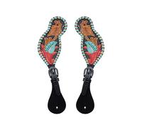 Leather Spur Strap for Horse Myra Bag Bleu TU