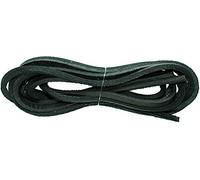 Leather Square Cut 120cm x 3 to 4mm Deck Shoe/Boot Laces Thongs (Black)