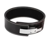 Leather Squat Belt for Bodybuilding - Core Stability & Weight Lifting Support, Protective Waist Belt with Multi-Speed Adjustment for Deadlift, Pull-Up, Rowing and Squat (Black)