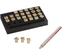 Leather Stamping Tool 6mm Capital Letters Alphabet Stamp Set, Metal Letter Stamps for DIY Leather Crafts, Ergonomic Handle Stamping Kit for Belts Bags Wallets Clever and Attractive