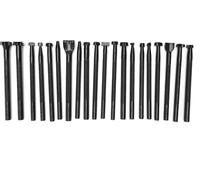 Leather Stamping Tools Set, 20PCS Steel Leather Tooling Stamps, Accurate Printing with Antislip Handle, DIY Leather Stamp Kit for Crafting Belts Bags Wallets, Black Attractive