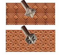 Leather Stamps,2 Pieces Professional Leather Stamping Tools for Craft Working 526+536