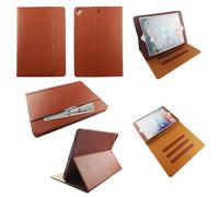 Leather Stand Case For iPad Air1/Air2, iPad 5th/6th Generations & iPad Pro 9.7-inch Flip Folio Cover, Multiple Angles Viewing, Document Card Pocket, Auto Sleep (Tan)