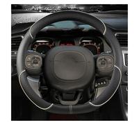 Leather Steering Wheel Cover for Chery JAECOO 7 J7 2023-2026 | Breathable Anti-Slip Stable Protector for Car SUV Van, All Weather Car Interior Accessories, 37-38cm(Beige,D)