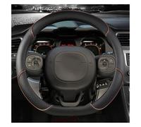 Leather Steering Wheel Cover for Hyundai Kona Hybrid 2024-2025 | Breathable Anti-Slip Stable Protector for Car SUV Van, All Weather Car Interior Accessories, 37-38cm(Brown,D)