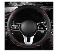 Leather Steering Wheel Cover for KIA NIRO 2017-2022 2023, Breathable Anti-Slip Stable Protector for Car SUV Van, All Weather Car Interior Accessories, 37-38cm(Rosso,O)