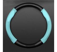 Leather Steering Wheel Cover For Ranger For Focus MK4 For Mondeo For Mustang For Fiesta For Explorer For Raptor MK1 Steering Wheel Cover(A-Green-Round)