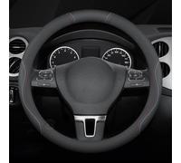 Leather Steering Wheel Covers for Opel Insignia A 2007-2017, Breathable Anti-slip Protective Wrap Car Interior Decor Accessories,O-Shape-Black and line