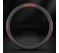 Leather Steering Wheel Covers for Renault Laguna II 2001-2007, Anti-flip Microfiber Leather for Steering Wheel Protector Car Accessories,O-Shape-Black and Brown