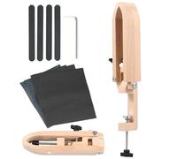 Leather Stitch Pony Beech Wood Hand Sewing Clamp with Adjustable Table Mount Foldable Table Desktop Stitching Pony Horse Leather Clamp for DIY Leathercraft Sewing Stitching