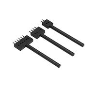 Leather Stitching Punch, Leather Working Tools 3Pcs Leather Perforated Tool Black Tooth Leather Punch Tool Leather Lacing Stitching Punches Quick Easy Leather Craft Tool (Tooth