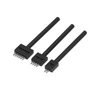 Leather Stitching Punch, Leather Working Tools Leather Lacing Stitching Punches 3Pcs Leather Perforated Tool Black Tooth Leather Hole Punch Tool Quick Easy Leather Craft Tool