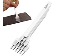 Leather Stitching Punch Set - Steel Leathercraft Puncher, 4X Lacing Stitching Craft Kits with Precision Alignment, Compact Hole Tool, Professional Hardware for DIYers Beginners Sewing Projects