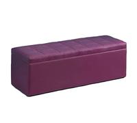 Leather Sto Bench - Folding Cube Foot Stool for Living Room, Bedroom, Office, Garden - Wine Red, 40x40x40cm, Versatile Footrest & Step Stool