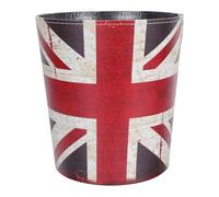 Leather Storage Basket, Decorative Waste Bin for Home Office, Large Capacity Thickened Fall-Resistant Retro Garbage Container