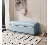 Leather Storage Ottoman for Bed End Upholstered Pouf Bench with Cushion Entryway 80x40x40cm (31x16x16inch) - Stylish & Functional Home Décor