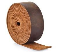Leather Strap 1 Inches Wide Flat Leather Strips, Genuine Full Grain Cowhide Oil Tan Leather Strip for DIY Craft Projects, Tooling, Belt, Garden Tools (2.2mm Thick_65-72 Inches Lengths_DK Brown)