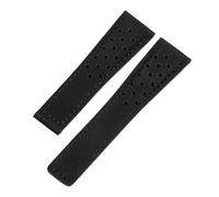 Leather Strap 20mm 22mm 24mm Cow Watch Band Compatible With Tag Heuer Carrera Series Wristband Universal Sport Soft Bracelet(Black-Strap,20mm)
