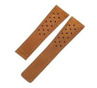 Leather Strap 20mm 22mm 24mm Cow Watch Band Compatible With Tag Heuer Carrera Series Wristband Universal Sport Soft Bracelet(Brown-Strap,22mm)