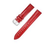 Leather strap 20mm 22mm watch band 12~22mm Lizard pattern patent leather shiny men's and women's belt,Red,14mm