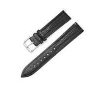 Leather strap 20mm 22mm watch band 12~22mm Lizard pattern patent leather shiny men's and women's belt,Black,16mm